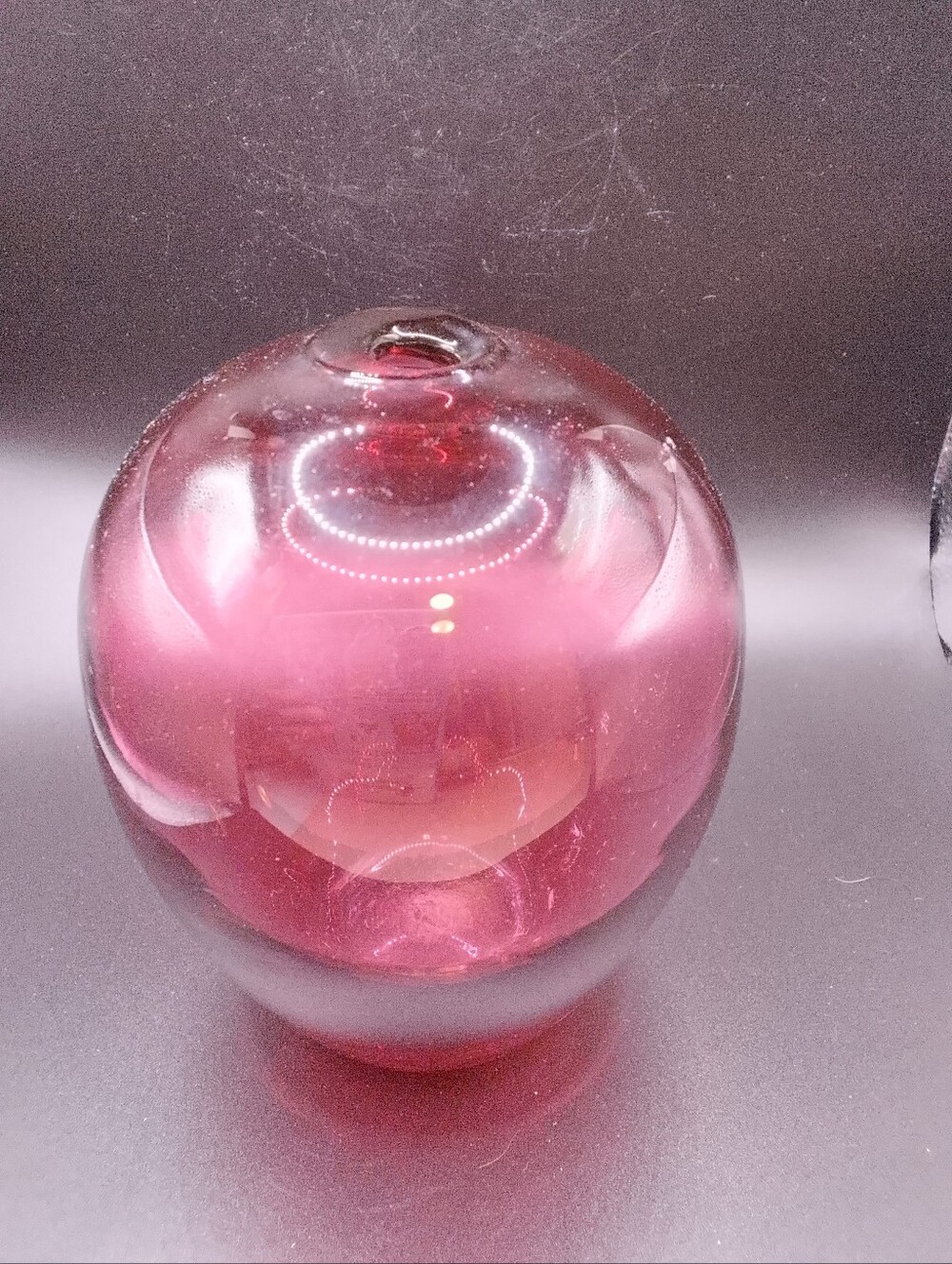 MCM Vintage Glass Art cranberry  5 3/4" Vase